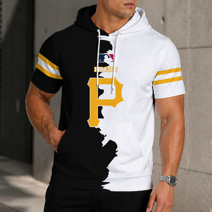 LIMITED EDITION - NEW CUSTOMIZED MLB29 PHP PITTSBURGH PIRATES SHORT SLEEVE HOODIE