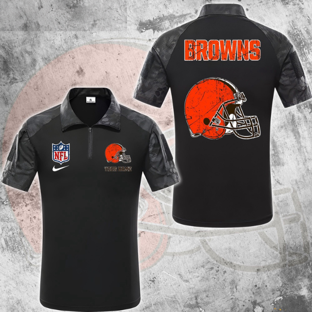ELITE EDITION - NEW CUSTOMIZED NFL29 CLB CLEVELAND BROWNS POLO SHIRT, ZIP POLO SHIRT & T-SHIRTS