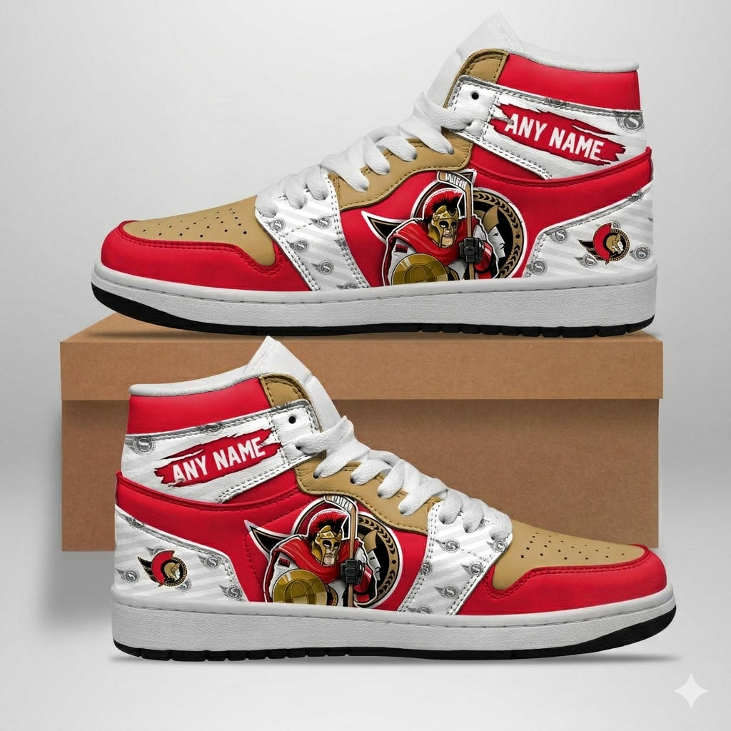 VIRAL EDITION - NEW CUSTOMIZED NHL29 OSN OTTAWA SENATORS AIR JORDAN SNEAKERS