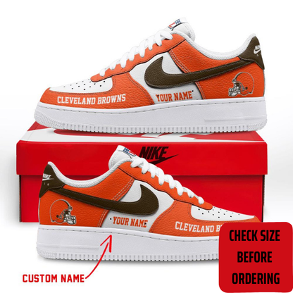 ELITE EDITION - NEW CUSTOMIZED NFL29 CLB CLEVELAND BROWNS AF1 SHOES