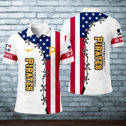 LIMITED EDITION - NEW CUSTOMIZED MLB29 PHP PITTSBURGH PIRATES POLO SHIRT