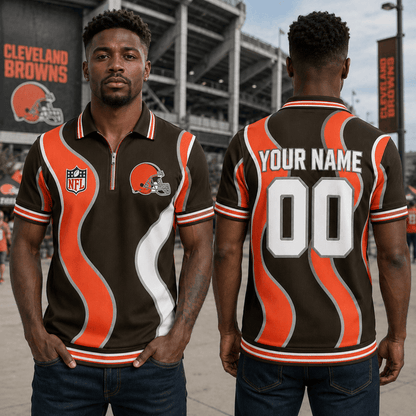 EXCLUSIVE EDITION - NEW CUSTOMIZED NFL29 CLB CLEVELAND BROWNS POLO SHIRT, ZIP POLO SHIRT, T-SHIRT, HOODIE, ZIP HOODIE & SWEATSHIRT