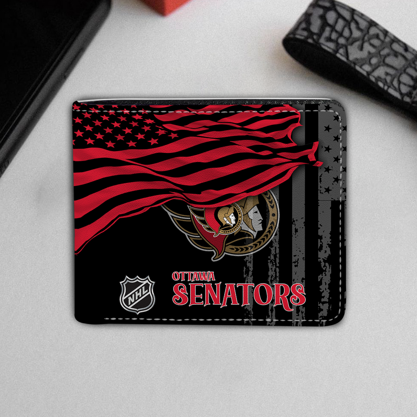 [SUPER SALE ] NEW CUSTOMIZED NHL29 OSN OTTAWA SENATORS LEATHER WALLET