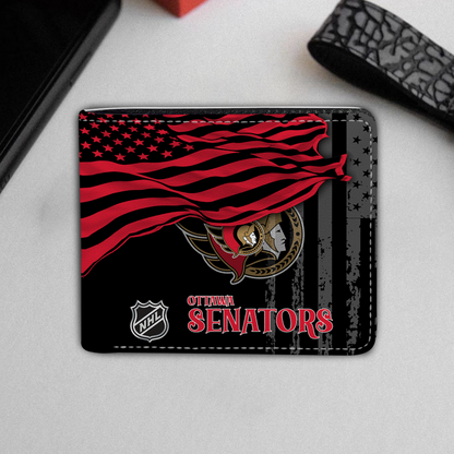 [SUPER SALE ] NEW CUSTOMIZED NHL29 OSN OTTAWA SENATORS LEATHER WALLET