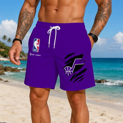 LIMITED EDITION - NEW CUSTOMIZED NBA29 UJZ UTAH JAZZ SHORT PANTS