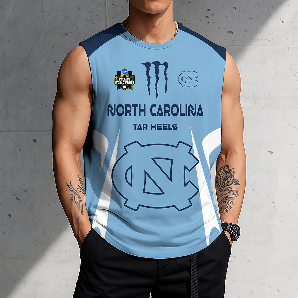 LIMITED DROP - NEW CUSTOMIZED | NCAA CWS29 NTH NC TAR HEELS MEN'S GYM SHIRT