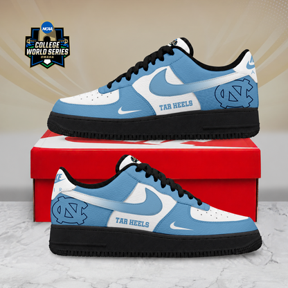 SPECIAL EDITION - NEW CUSTOMIZED NCAA CWS29 NTH NORTH CAROLINA TAR HEELS AF1 SHOES