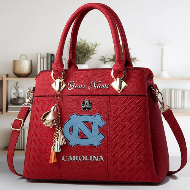 LIMITED EDITION - NEW CUSTOMIZED NCAA CWS29 NTH NORTH CAROLINA TAR HEELS ZIP HANDBAG MULTICOLOR