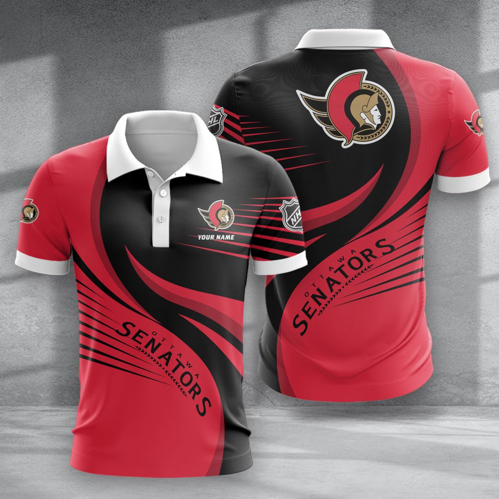 LIMITED EDITION - NEW CUSTOMIZED NHL29 OSN OTTAWA SENATORS POLO SHIRT & T-SHIRTS