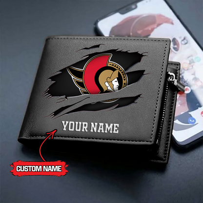 LIMITED EDITION - NEW CUSTOMIZED NHL29 OSN OTTAWA SENATORS LEATHER WALLET