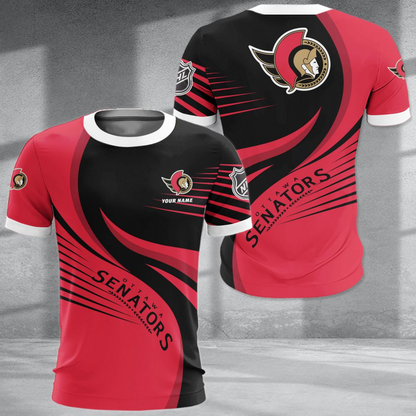 LIMITED EDITION - NEW CUSTOMIZED NHL29 OSN OTTAWA SENATORS POLO SHIRT & T-SHIRTS