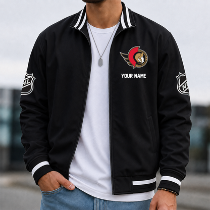 [SUPER SALE] NEW CUSTOMIZED NHL29 OSN OTTAWA SENATORS MULTICOLOR MEN'S CASUAL JACKET