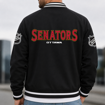 [SUPER SALE] NEW CUSTOMIZED NHL29 OSN OTTAWA SENATORS MULTICOLOR MEN'S CASUAL JACKET