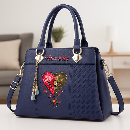 LIMITED EDITION - NEW CUSTOMIZED NHL29 OSN OTTAWA SENATORS ZIP HANDBAG MULTICOLOR