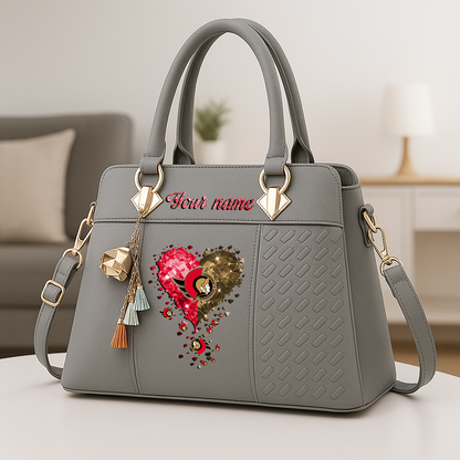 LIMITED EDITION - NEW CUSTOMIZED NHL29 OSN OTTAWA SENATORS ZIP HANDBAG MULTICOLOR