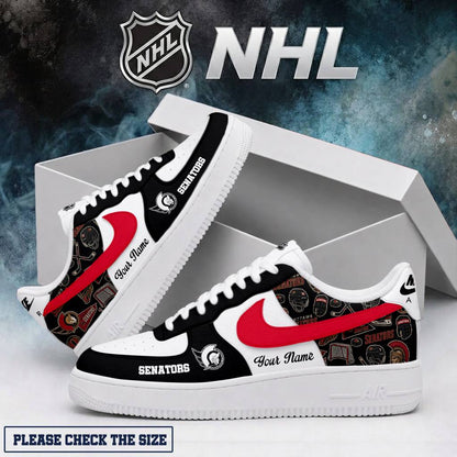 LIMITED EDITION - NEW CUSTOMIZED NHL29 OSN OTTAWA SENATORS AF1 SHOES