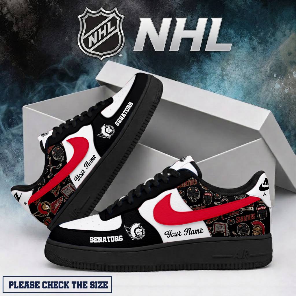LIMITED EDITION - NEW CUSTOMIZED NHL29 OSN OTTAWA SENATORS AF1 SHOES