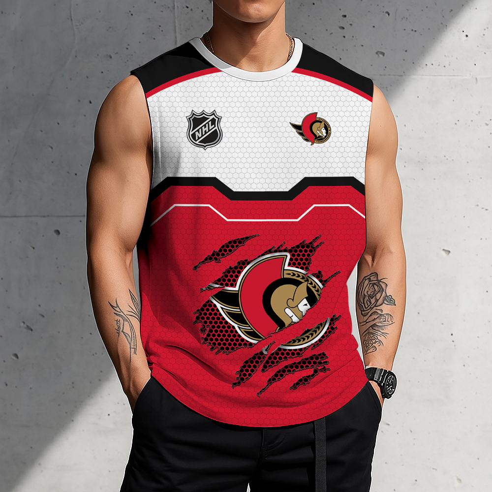 SPECIAL EDITION - NEW CUSTOMIZED NHL29 OSN OTTAWA SENATORS MEN'S GYM SHIRT