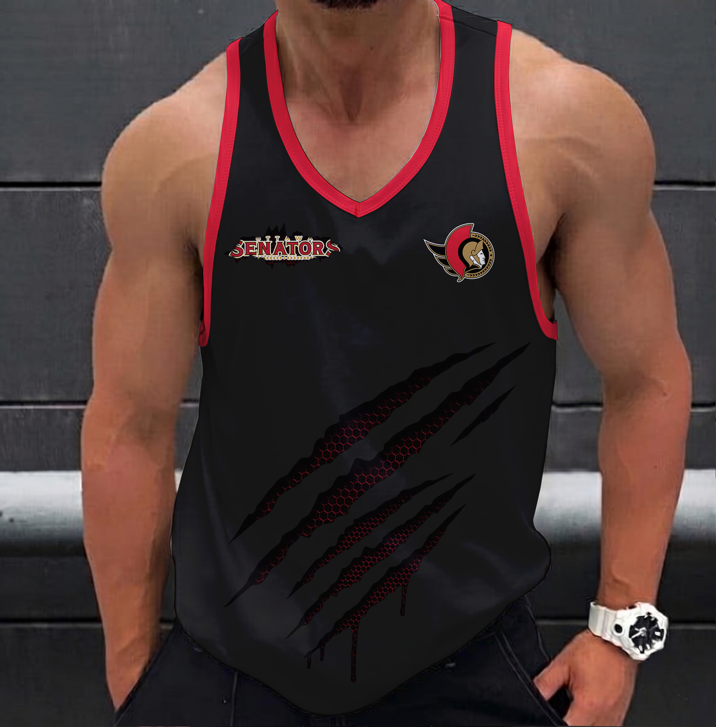 LIMITED EDITION - NEW CUSTOMIZED NHL29 OSN OTTAWA SENATORS UNISEX TANK TOP
