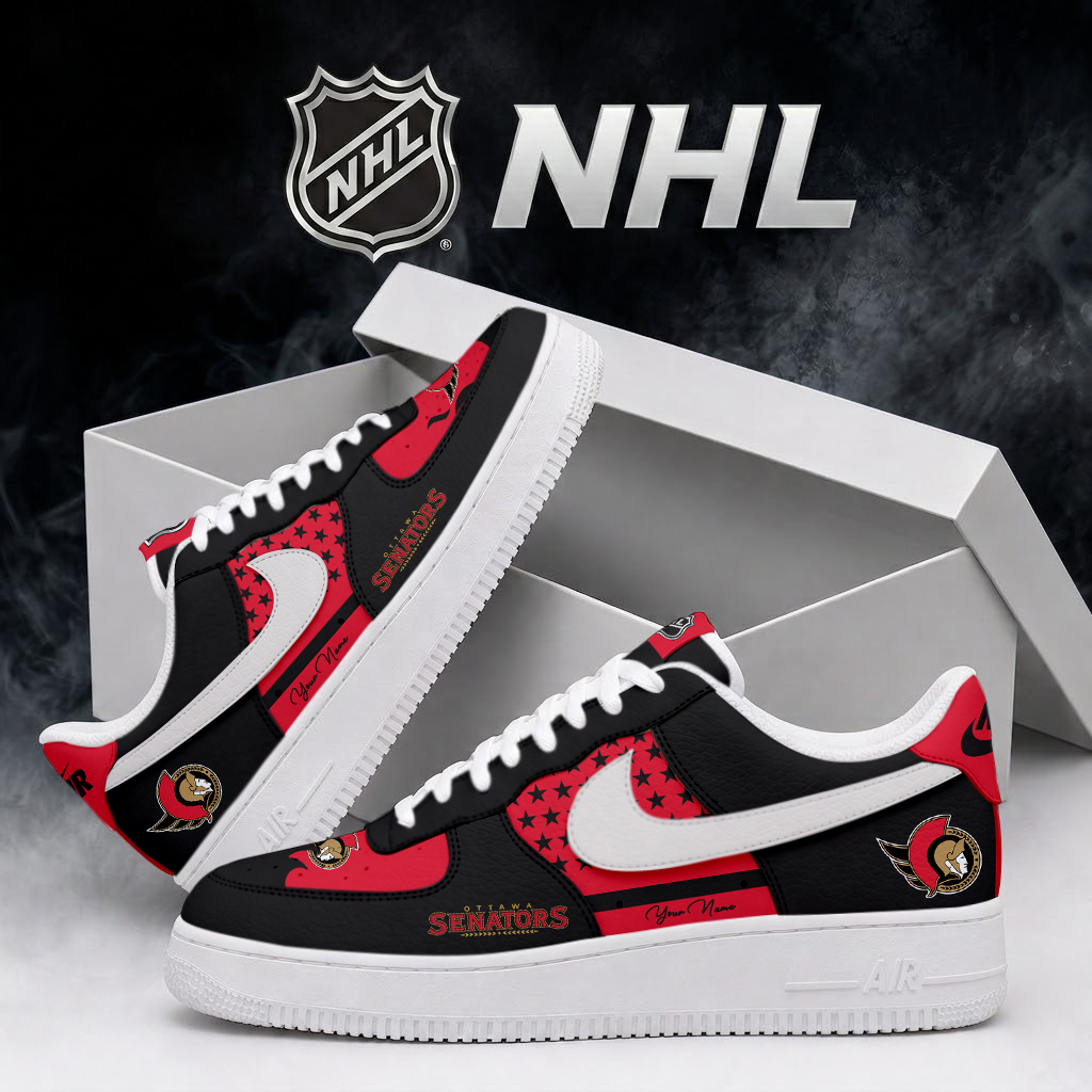 SPECIAL EDITION - NEW CUSTOMIZED NHL29 OSN OTTAWA SENATORS AF1 SHOES