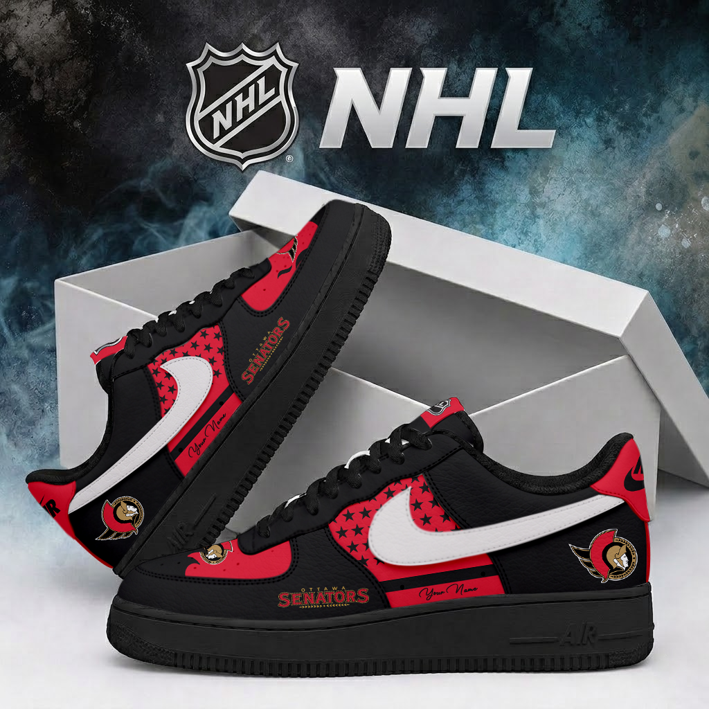 SPECIAL EDITION - NEW CUSTOMIZED NHL29 OSN OTTAWA SENATORS AF1 SHOES