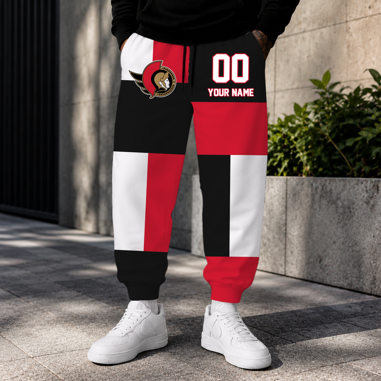 LIMITED EDITION - NEW CUSTOMIZED NHL29 OSN OTTAWA SENATORS SWEATPANTS