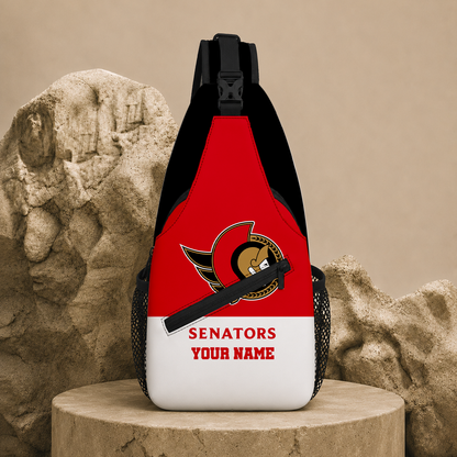 LIMITED EDITION - NEW CUSTOMIZED NHL29 OSN OTTAWA SENATORS SLING BAG