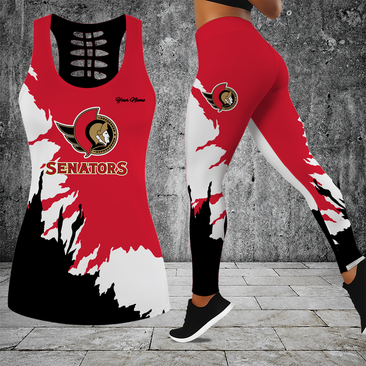 [SUPER SALE] NEW CUSTOMIZED NHL29 OSN OTTAWA SENATORS MEN'S DRAWSTRING CARGO SHORTS