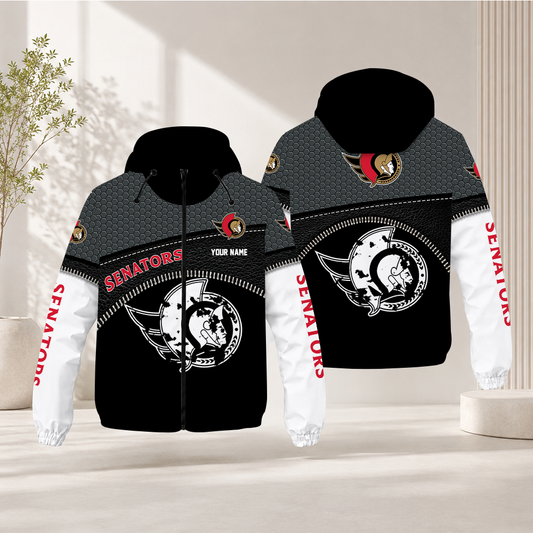 EXCLUSIVE EDITION - NEW CUSTOMIZED NHL29 OSN OTTAWA SENATORS WINDBREAKER JACKET