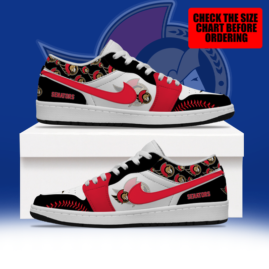 [SUPER SALE] NEW CUSTOMIZED NHL29 OSN OTTAWA SENATORS AIR JORDAN LOW SHOES