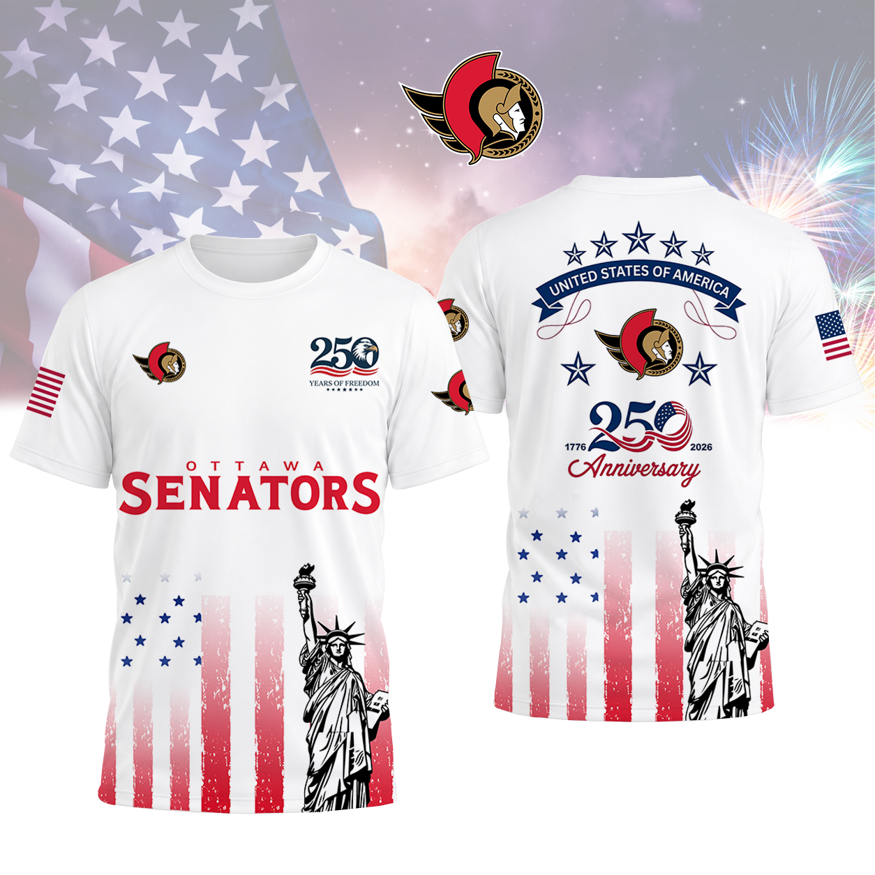 LIMITED EDITION - NEW CUSTOMIZED NHL29 OSN OTTAWA SENATORS T-SHIRT, POLO SHIRT, ZIP POLO SHIRT, SWEATSHIRT, HOODIE & ZIP HOODIE