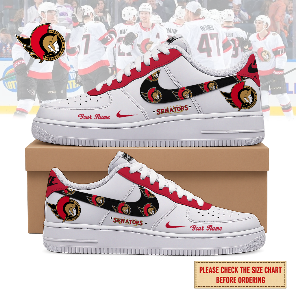 EXCLUSIVE EDITION - NEW CUSTOMIZED NHL29 OSN OTTAWA SENATORS AF1 SHOES