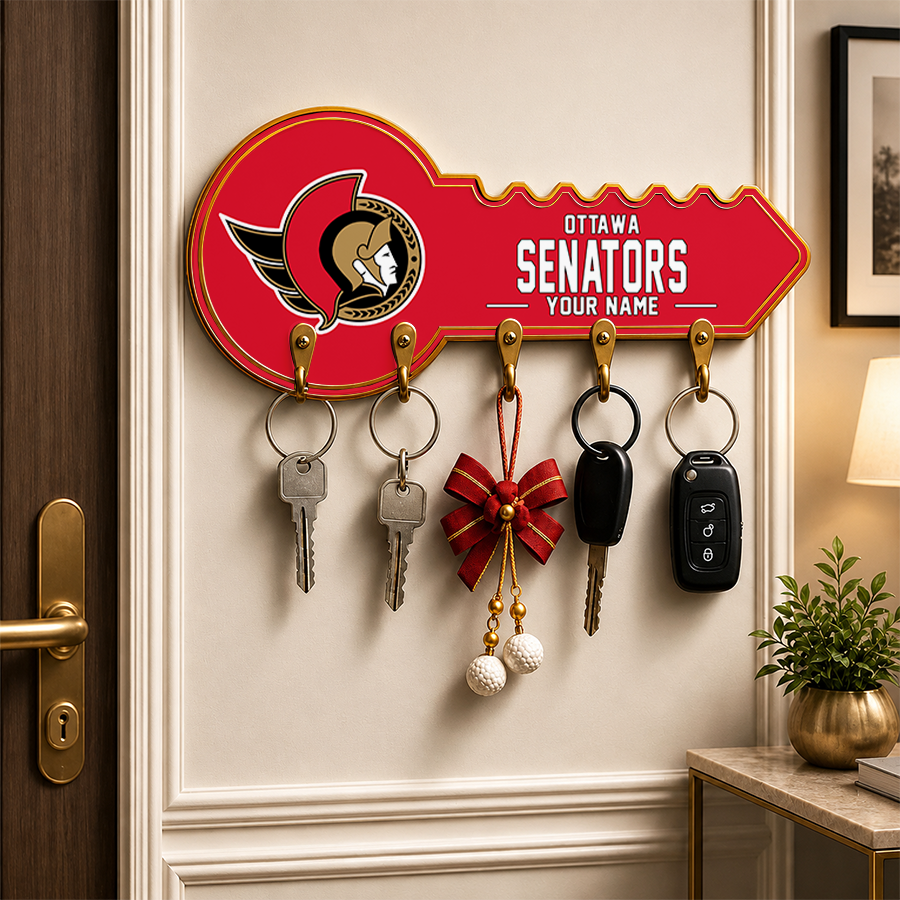 [SUPER SALE] NEW CUSTOMIZED NHL29 OSN OTTAWA SENATORS WALL KEY HOLDER FOR HOME