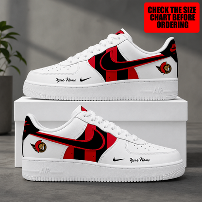 [SUPER SALE] NEW CUSTOMIZED NHL29 OSN OTTAWA SENATORS AF1 SHOES