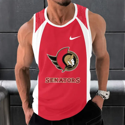 [SUPER SALE] NEW CUSTOMIZED NHL29 OSN OTTAWA SENATORS UNISEX TANK TOP