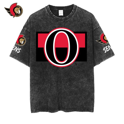 [SUPER SALE] NEW CUSTOMIZED NHL29 OSN OTTAWA SENATORS MULTICOLOR WASHED TEE