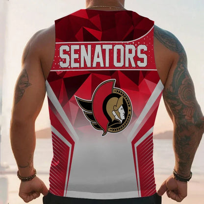 [SUPER SALE] NEW CUSTOMIZED NHL29 OSN OTTAWA SENATORS UNISEX TANK TOP