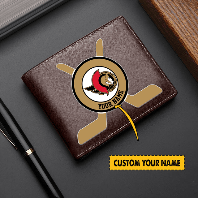 LIMITED EDITION - NEW CUSTOMIZED NHL29 OSN OTTAWA SENATORS LEATHER WALLET