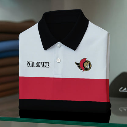 [SUPER SALE] NEW CUSTOMIZED NHL29 OSN OTTAWA SENATORS POLO SHIRT