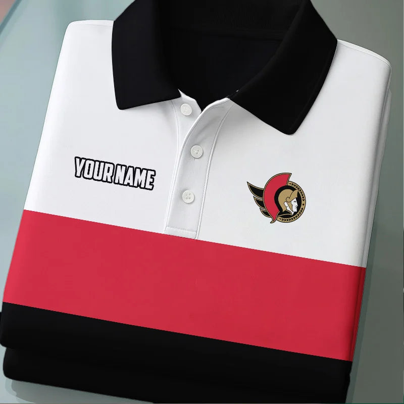 [SUPER SALE] NEW CUSTOMIZED NHL29 OSN OTTAWA SENATORS POLO SHIRT