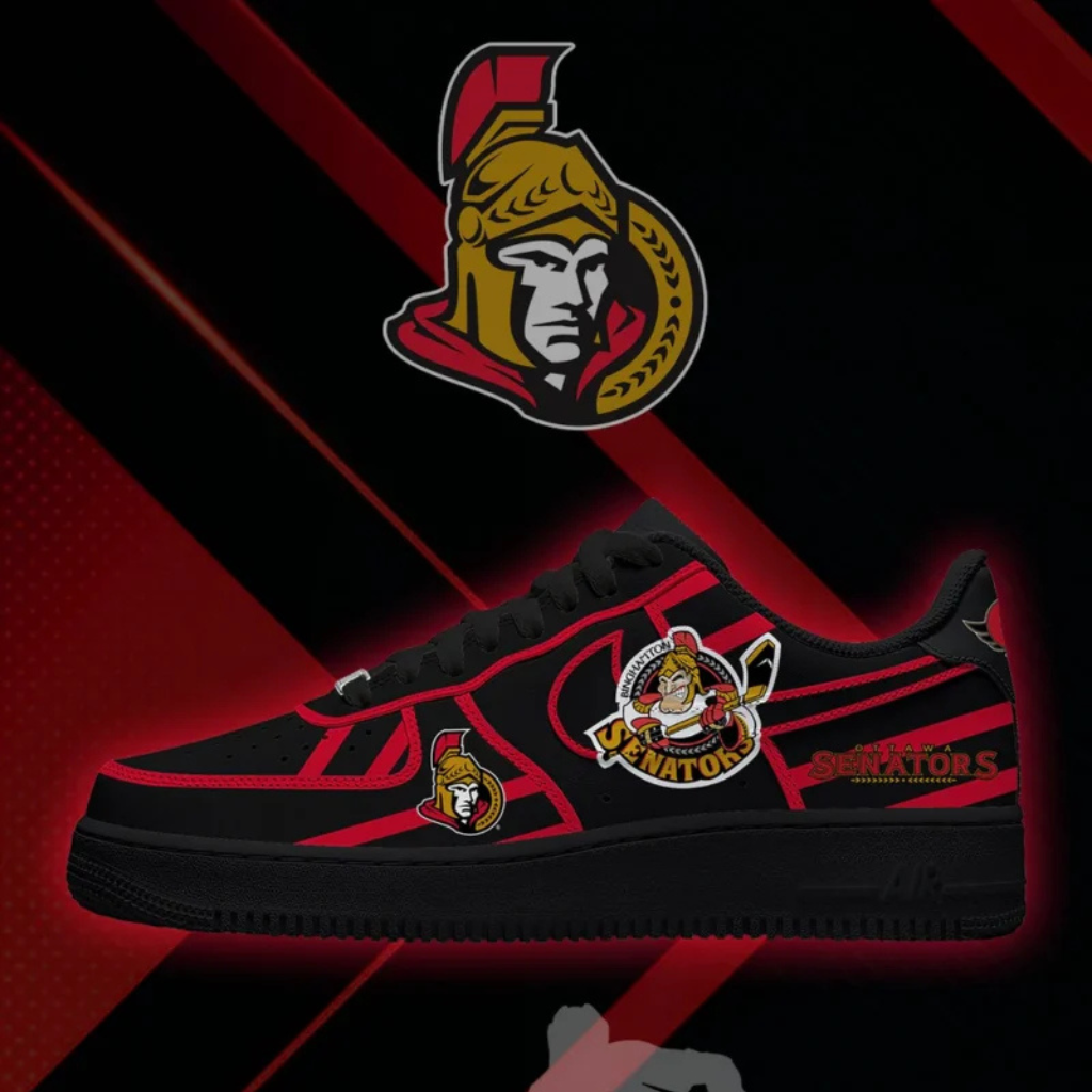 LIMITED EDITION - NEW CUSTOMIZED NHL29 OSN OTTAWA SENATORS AF1 SHOES