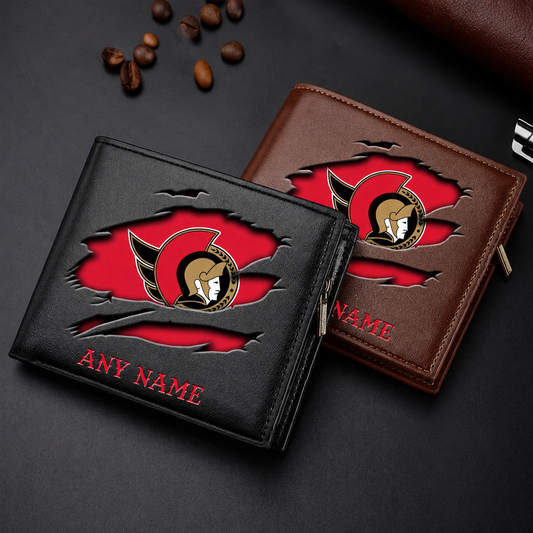 LIMITED EDITION - NEW CUSTOMIZED NHL29 OSN OTTAWA SENATORS LEATHER WALLET
