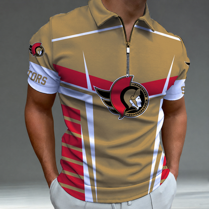 LIMITED EDITION - NEW CUSTOMIZED NHL29 OSN OTTAWA SENATORS POLO SHIRT