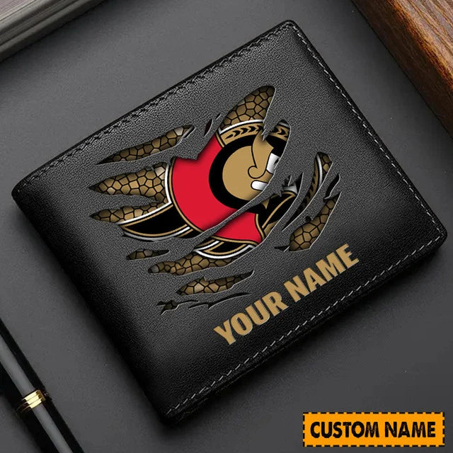 LIMITED EDITION - NEW CUSTOMIZED NHL29 OSN OTTAWA SENATORS LEATHER WALLET