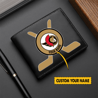 LIMITED EDITION - NEW CUSTOMIZED NHL29 OSN OTTAWA SENATORS LEATHER WALLET