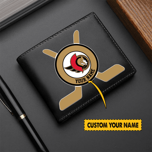 LIMITED EDITION - NEW CUSTOMIZED NHL29 OSN OTTAWA SENATORS LEATHER WALLET