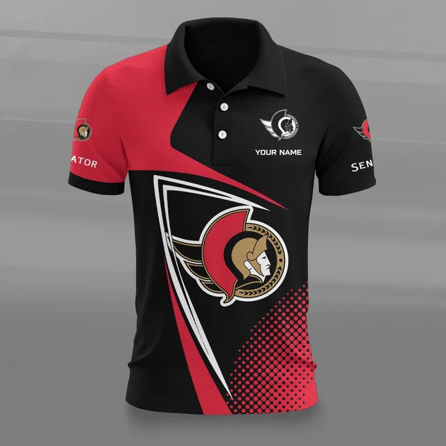[SUPER SALE] NEW CUSTOMIZED NHL29 OSN OTTAWA SENATORS POLO SHIRT