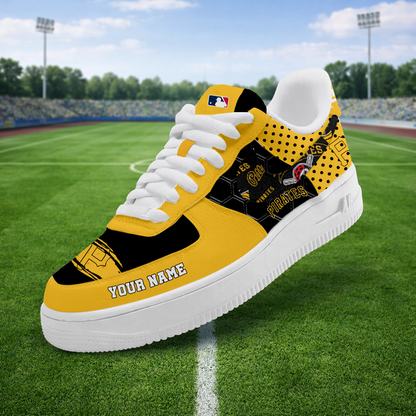 LIMITED EDITION - NEW CUSTOMIZED MLB29 PHP PITTSBURGH PIRATES AF1 SNEAKERS