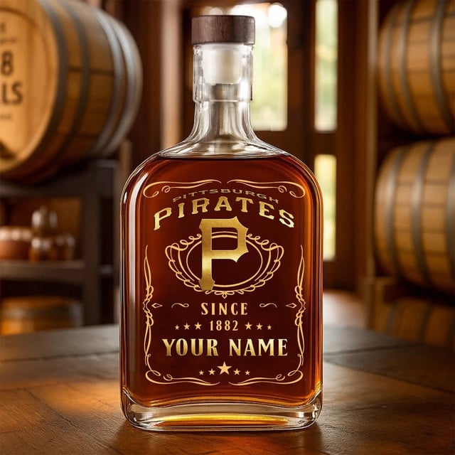 LIMITED EDITION - NEW CUSTOMIZED MLB29 PHP PITTSBURGH PIRATES LUXURY WHISKEY BOTTLE 450ML