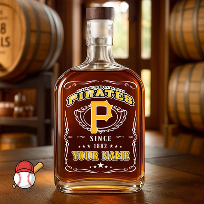 LIMITED EDITION - NEW CUSTOMIZED MLB29 PHP PITTSBURGH PIRATES LUXURY WHISKEY BOTTLE 450ML